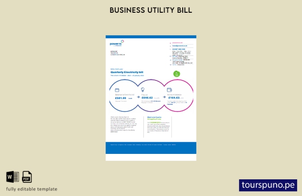 lista para imprimir plantilla de factura comercial de servicios públicos Power N